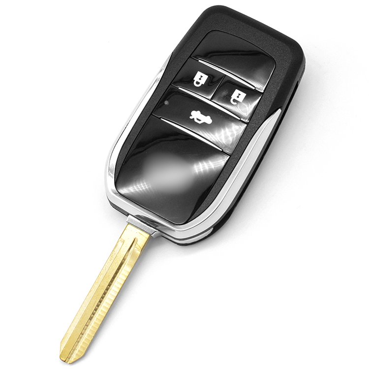 Topbest T-oyota Prius C Corolla Yaris Avensis 2013 2014 2015 2016 2017 2018 Modified Folding Car Key Shell Case TOY43 Blade key