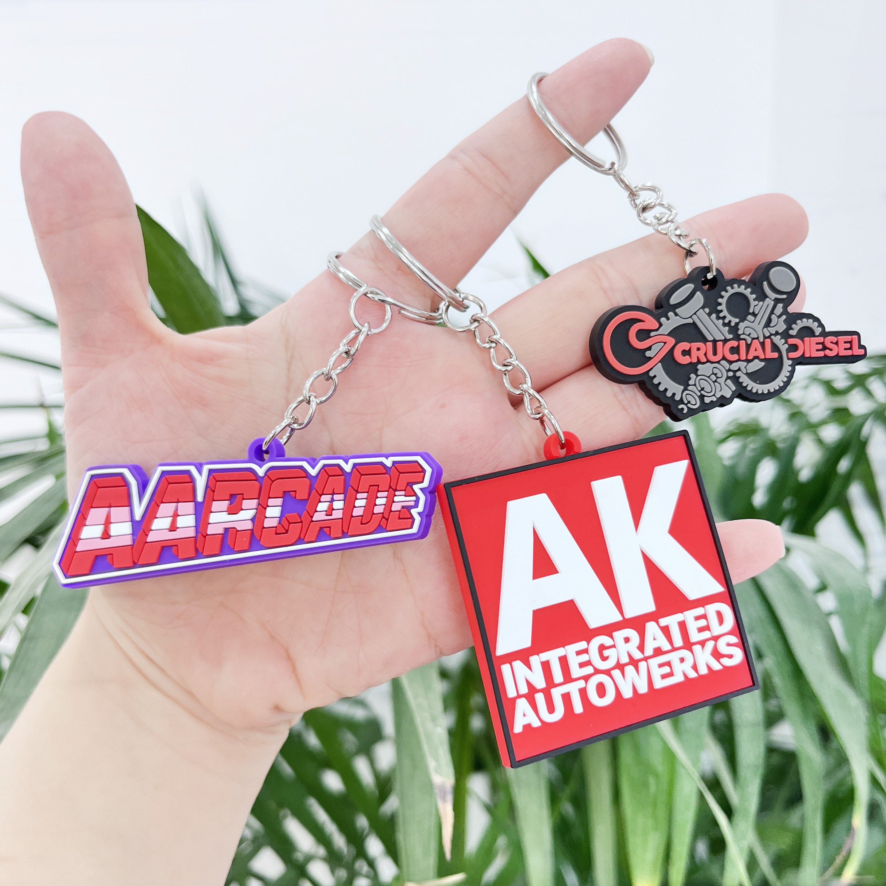 Wholesale Custom Logo Key Tags Keyring Chains Rings Rubber Holder Keyrings Keytags Pvc Keychain Chain
