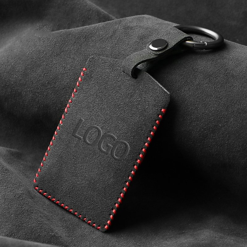2024 Electric Car Accessories Alcantara Key Card Holder Key Chain for Tesla Model S/3/X Protective Key Case