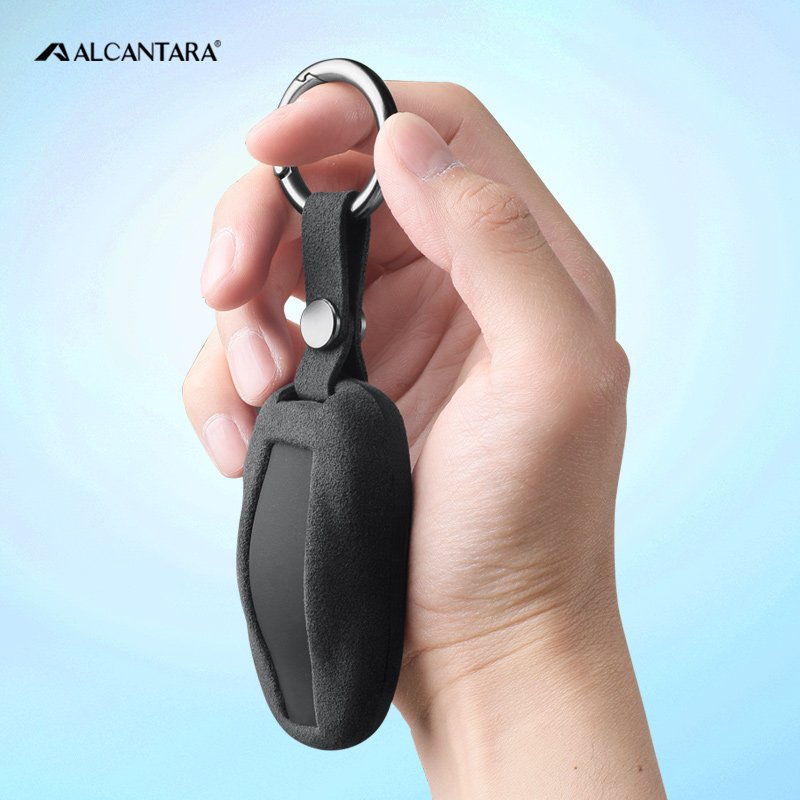 2024 Electric Car Accessories Alcantara Key Card Holder Key Chain for Tesla Model S/3/X Protective Key Case