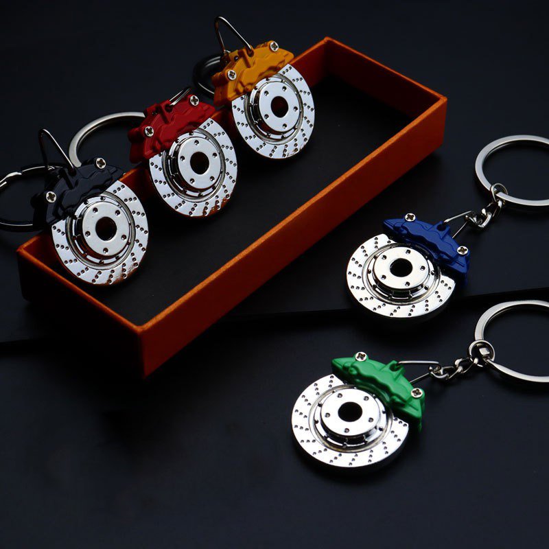 Wholesale Mini Creative Disc Brake Keychain Cute Metal Auto Parts Disc Brake Keychain For Men Gift Car Accessories Keychain