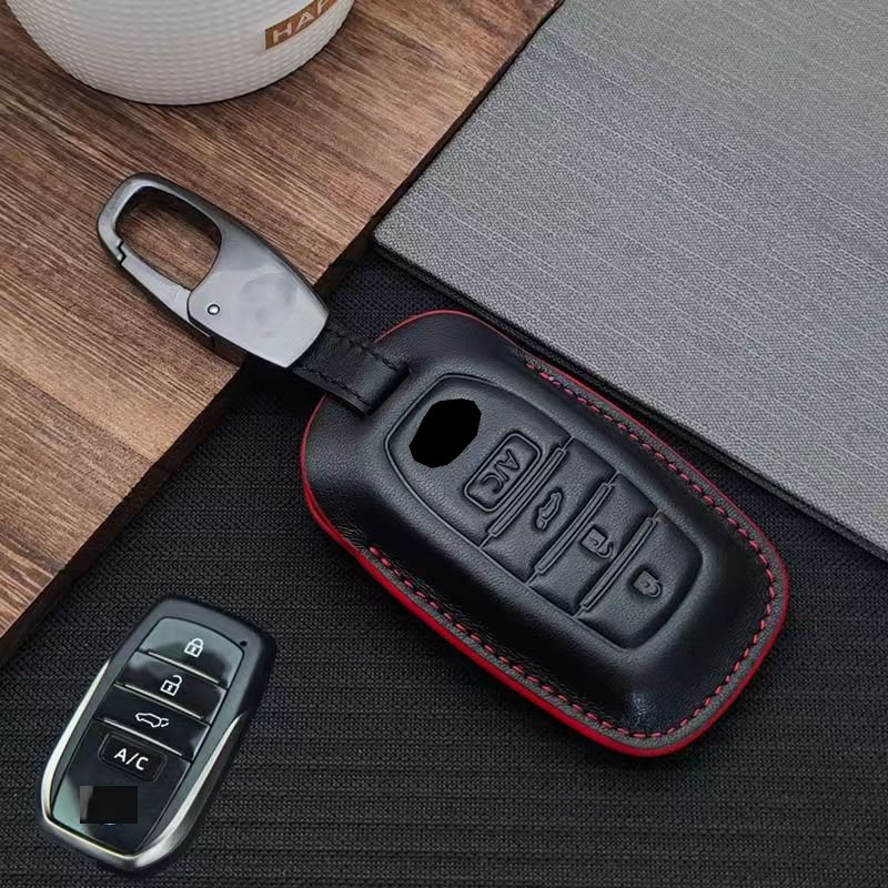 real leather cowl car key case bag protect for toyota land cruiser prado sienna alphard bz4x bz3 rav4 camry corolla cross cover