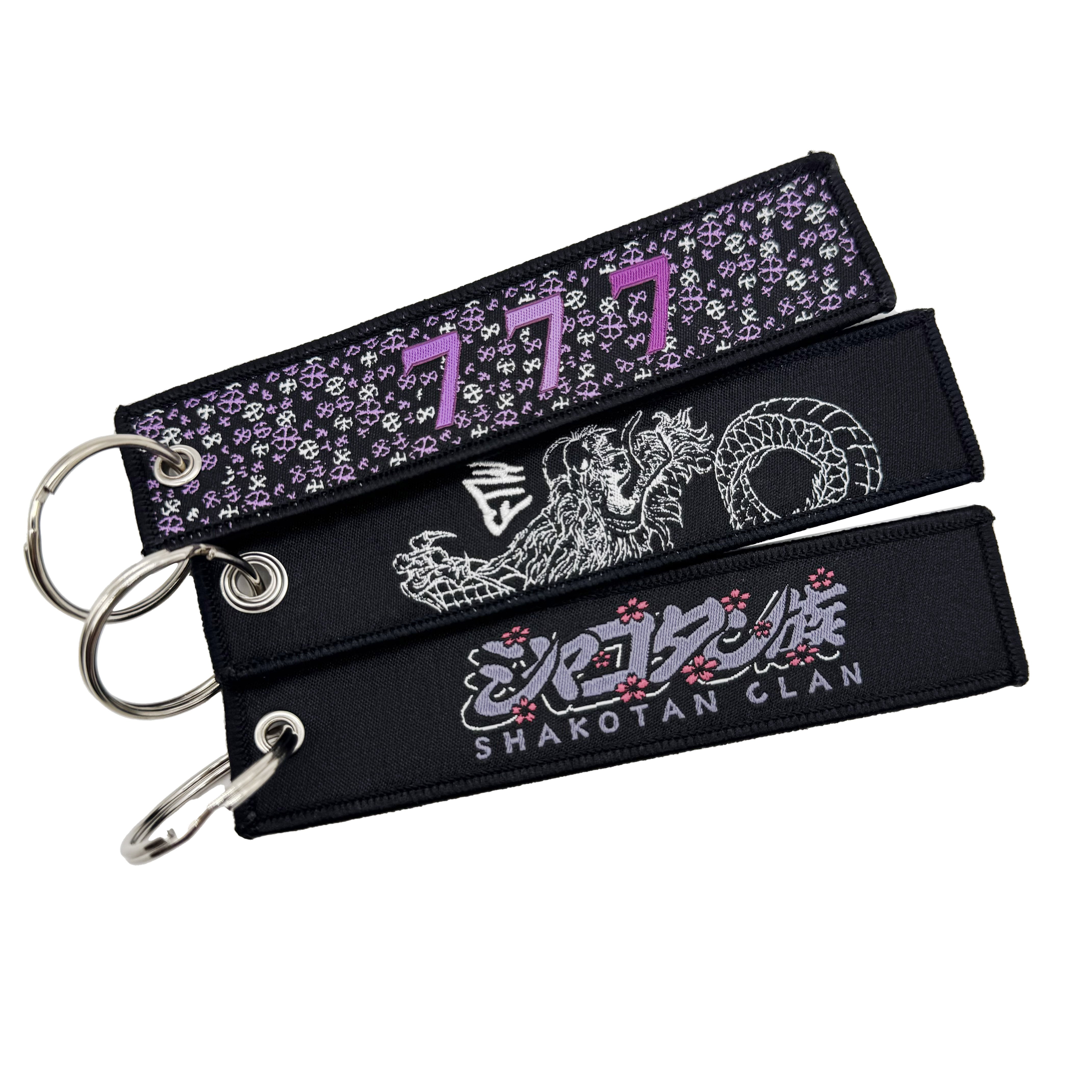 Factory wholesale keychain Custom Logo Embroidery Woven Keyring Home Decoration Accessories Bike & Car Key Tag