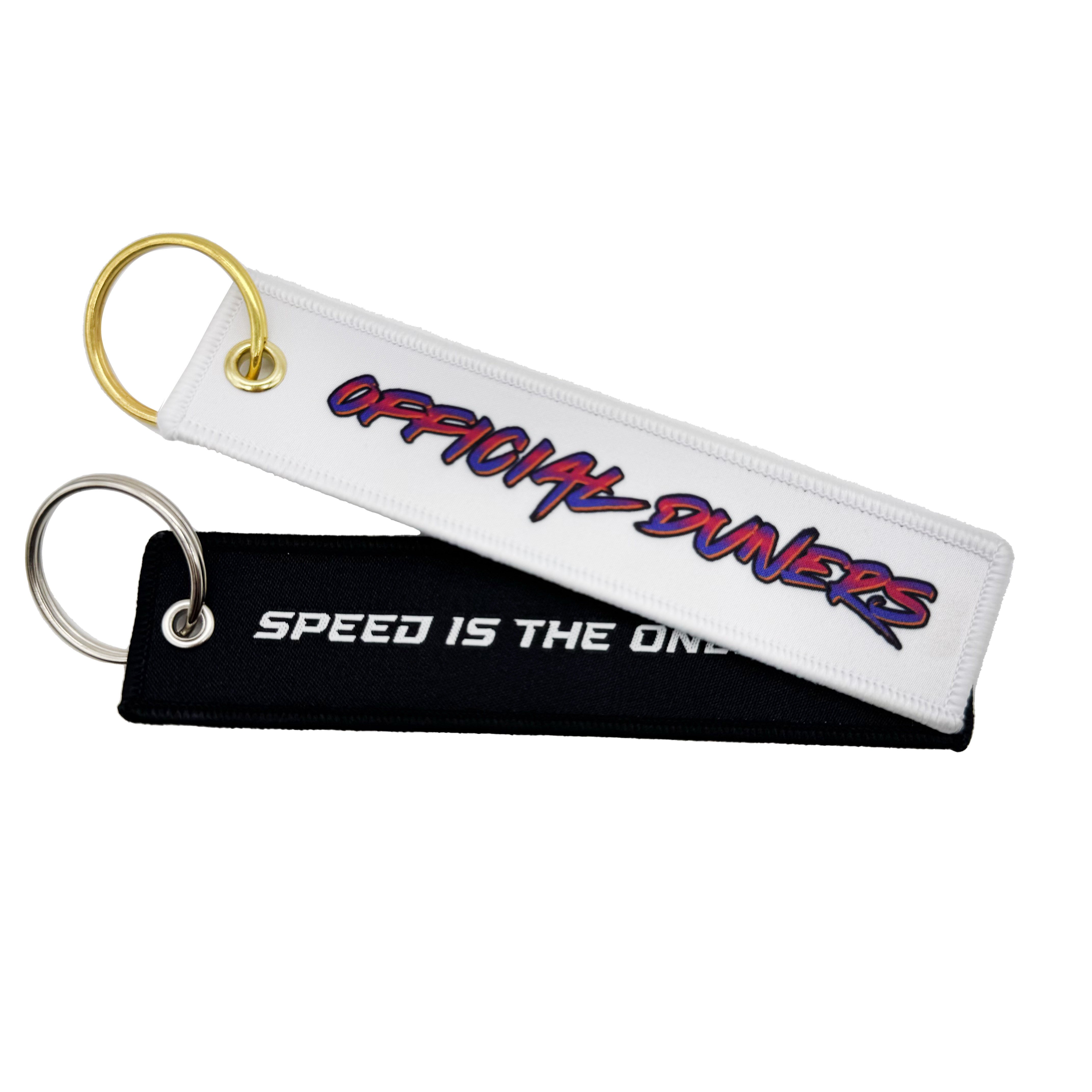 Factory wholesale keychain Custom Logo Embroidery Woven Keyring Home Decoration Accessories Bike & Car Key Tag
