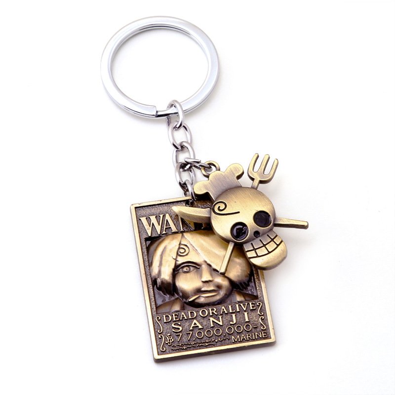 Anime 1 Piece Keychain 2pcs Set Luffy Hat Figure Key Chains 8 Designs Options