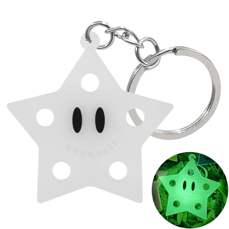 PVC Charm On Key Chain Cute Star Keychain Lobster Clasps Accessories Keyring Wholesale shoe charms holder
