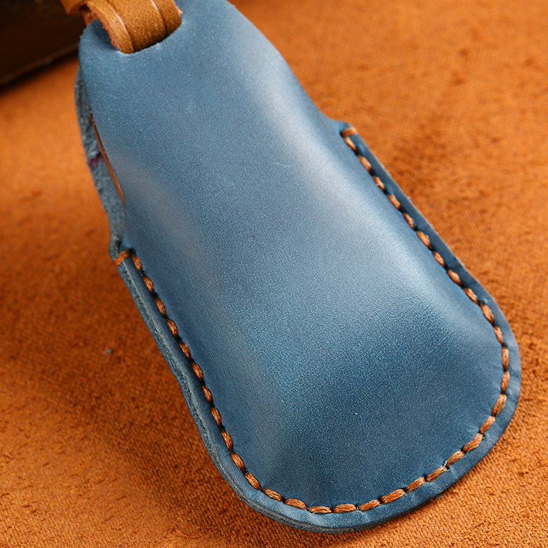 Genuine Leather Car Key Case Cover for Mercedes Benz E/S-Class 3 Buttons Remote Car Key Fob Shell With Key Chain