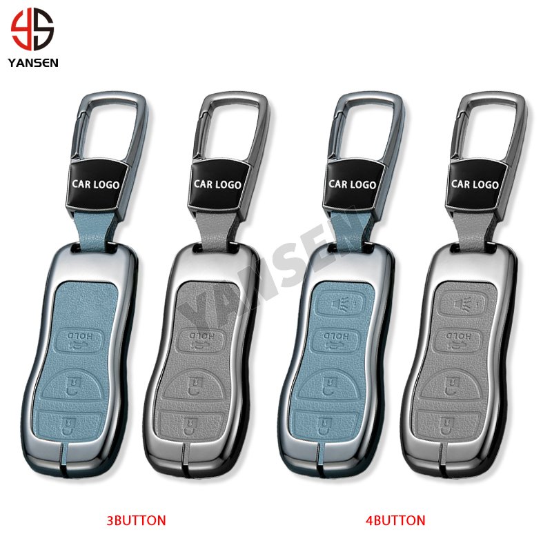 Alloy Leather Car Remote Key Case For Nissan Altima Armada Maxima Quest Sentra for Infiniti EX35 FX35 G35 I35 Q45