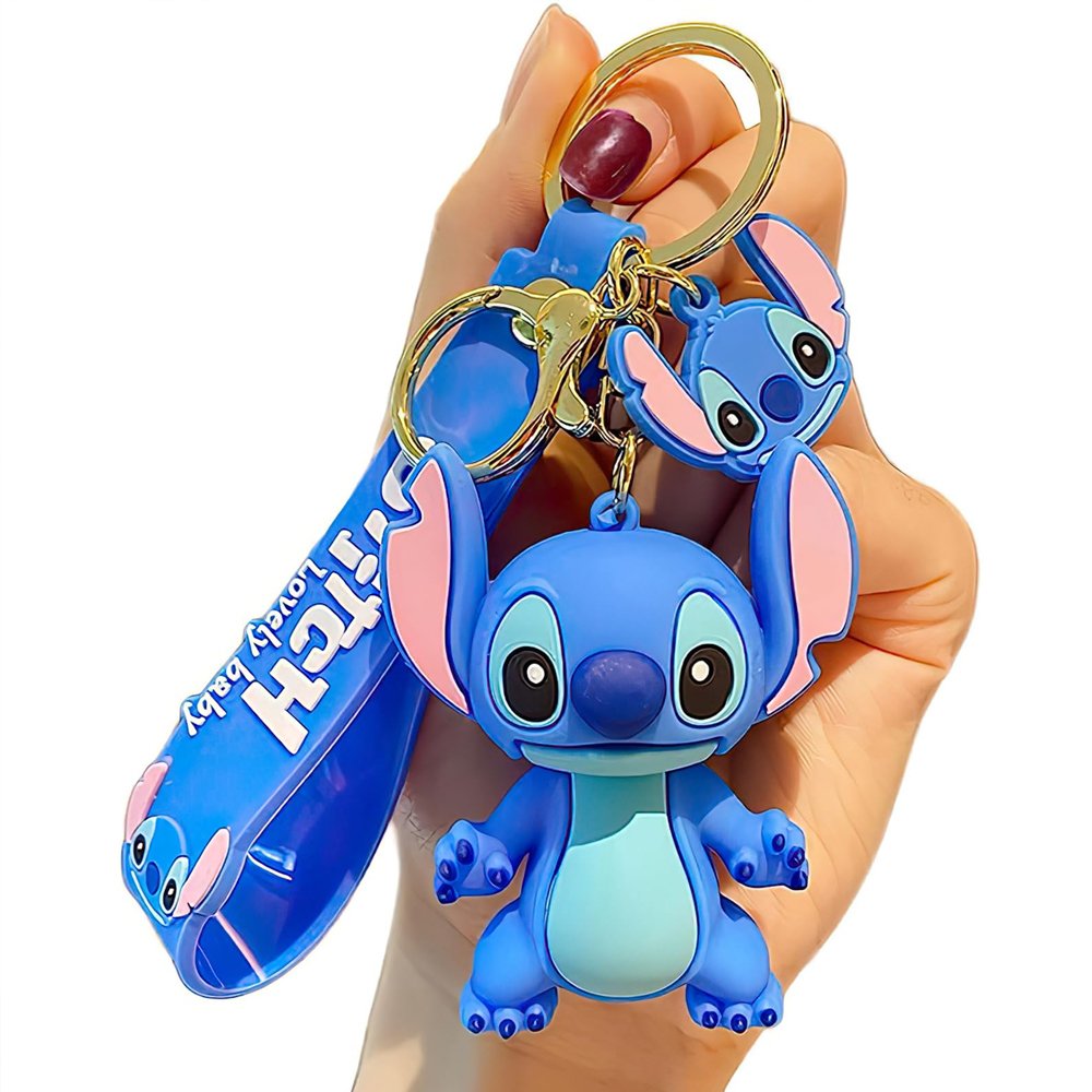 Creative cute Smurfes keychain car backpack pendant schoolbag doll keychain gift wholesale
