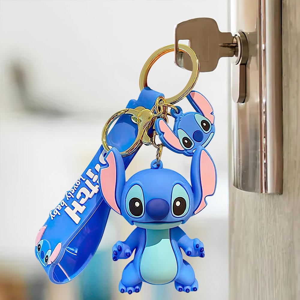 Creative cute Smurfes keychain car backpack pendant schoolbag doll keychain gift wholesale
