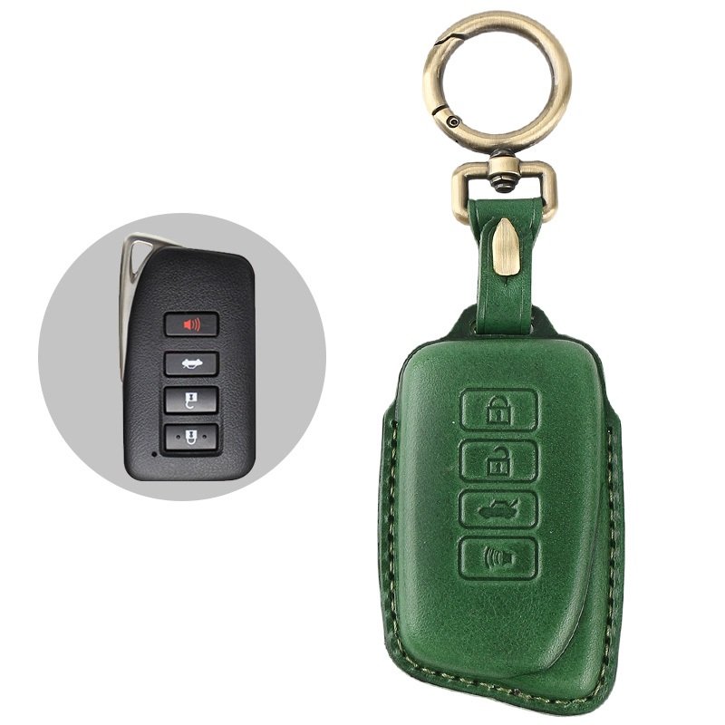 Real Leather Material car Key cover with key chain For Lexus car key case Fob cover accessory