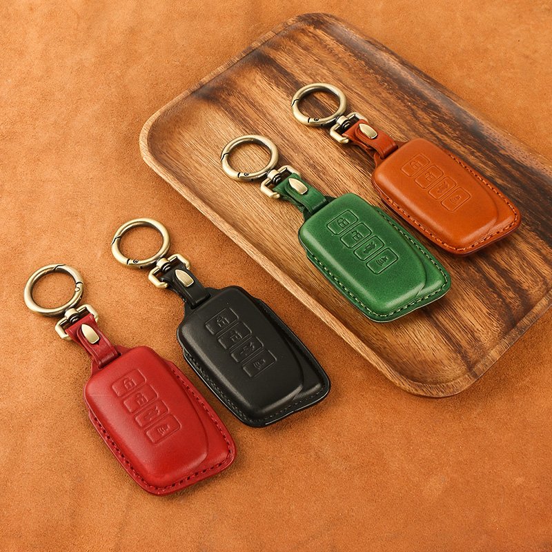 Real Leather Material car Key cover with key chain For Lexus car key case Fob cover accessory
