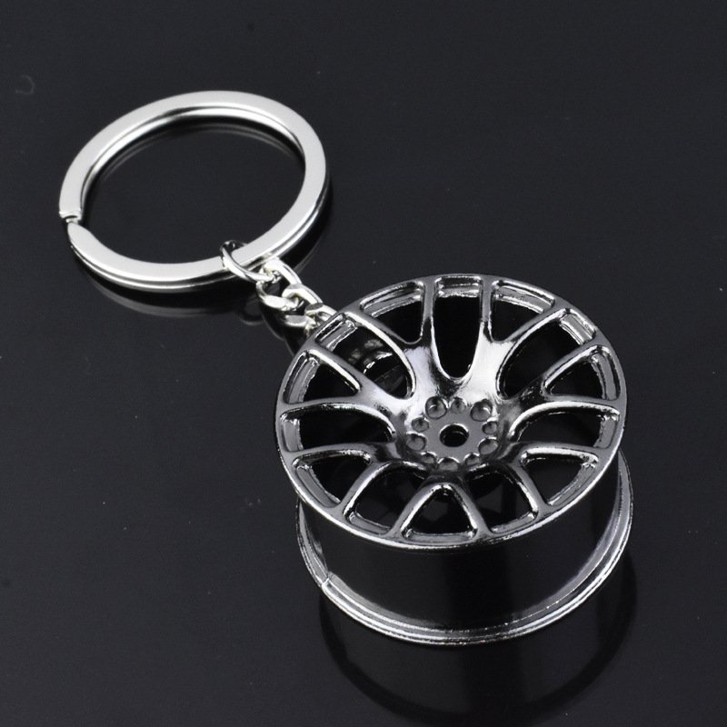 Creative Gift car modification wheel hub advertising metal waist hanging key chain pendant