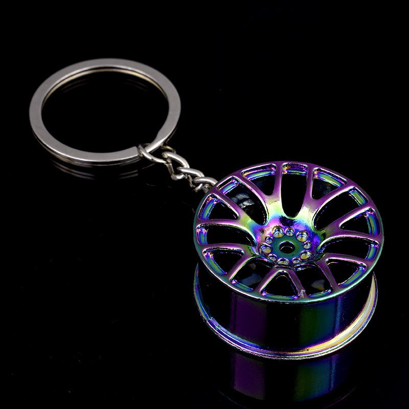 Creative Gift car modification wheel hub advertising metal waist hanging key chain pendant