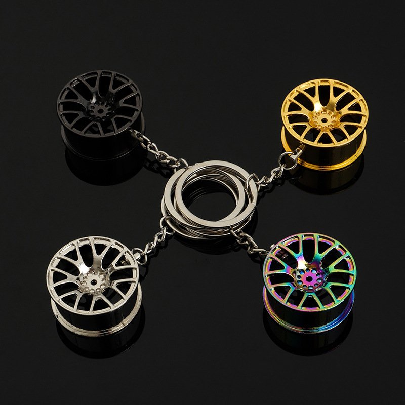 Creative Gift car modification wheel hub advertising metal waist hanging key chain pendant