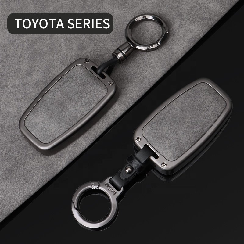 Hot Sale Metal Leather Car Key Case Cover For Toyota Prius