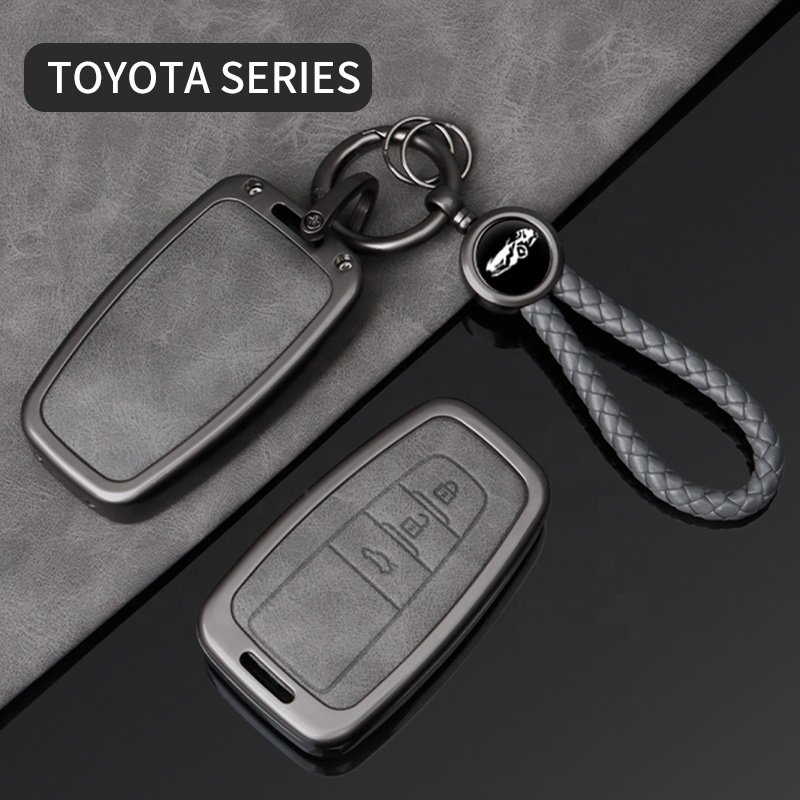Hot Sale Metal Leather Car Key Case Cover For Toyota Prius