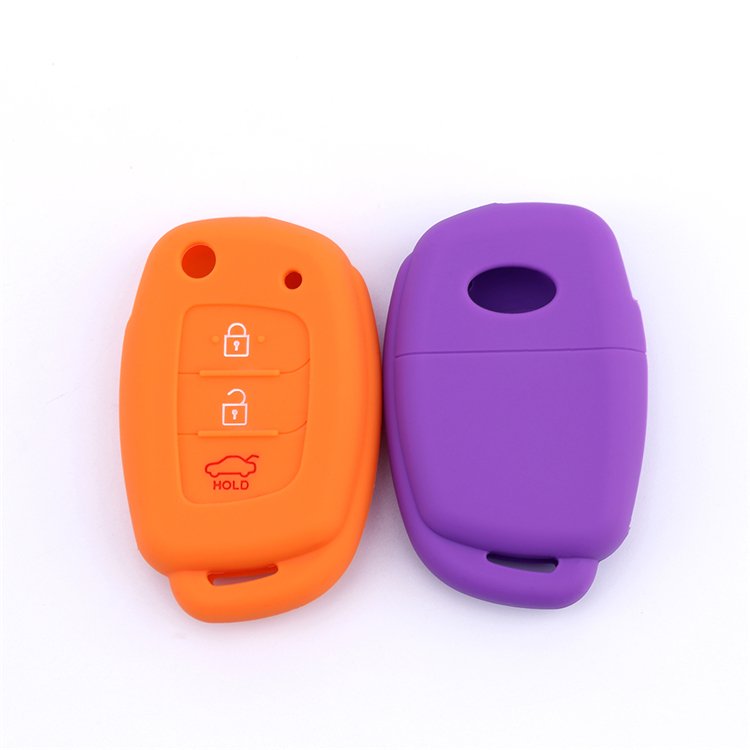 Smart Silicone Car Key Cover Flip Remote Key fob Holder Hot Sale Car Accessories Key Protect Case for Hyundai 3 Buttons