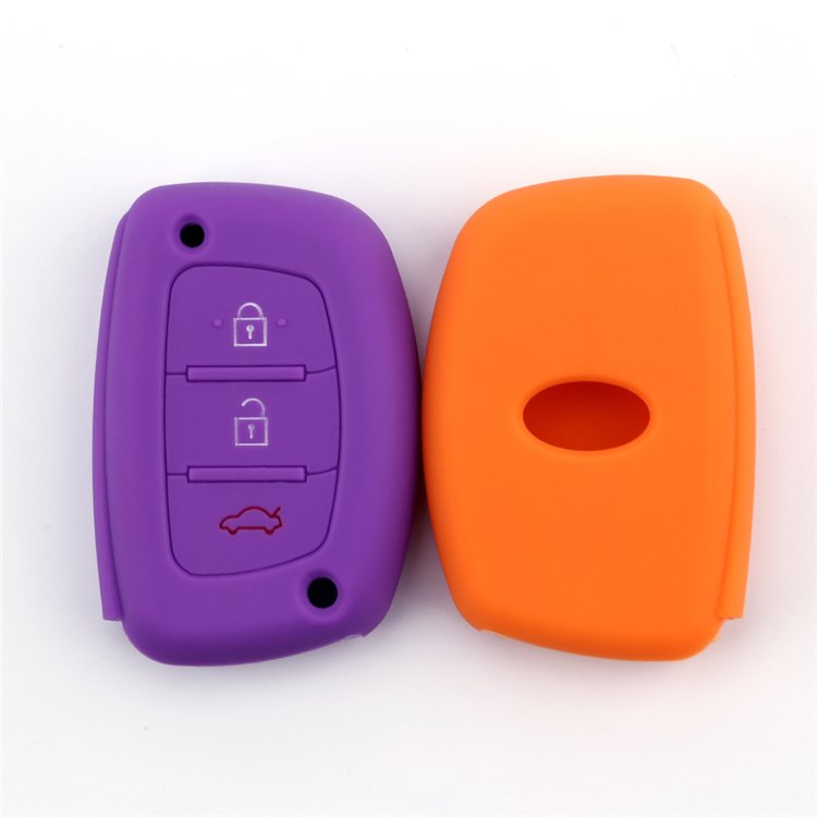 Smart Silicone Car Key Cover Flip Remote Key fob Holder Hot Sale Car Accessories Key Protect Case for Hyundai 3 Buttons