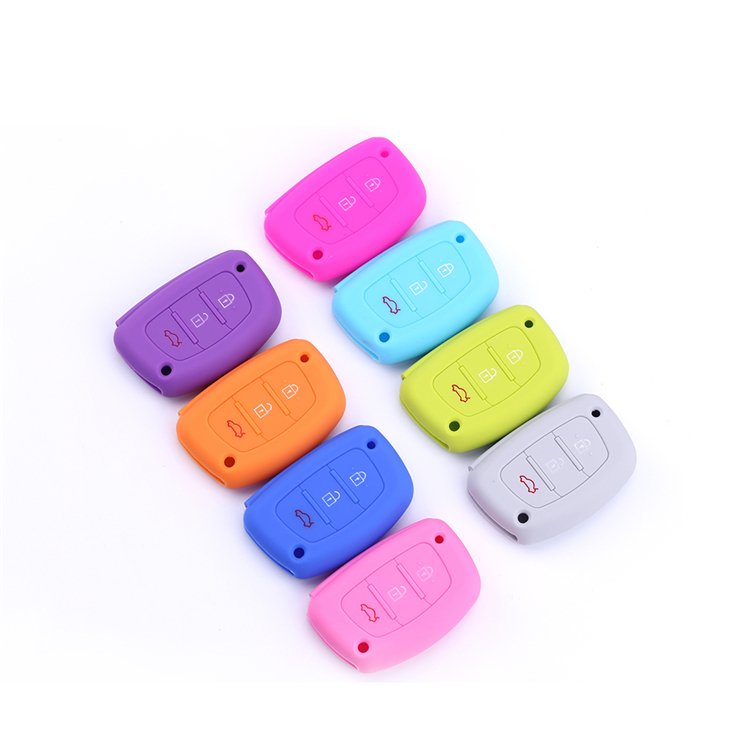Smart Silicone Car Key Cover Flip Remote Key fob Holder Hot Sale Car Accessories Key Protect Case for Hyundai 3 Buttons