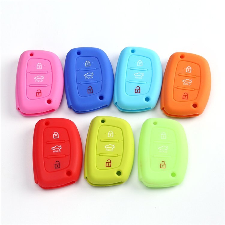 Smart Silicone Car Key Cover Flip Remote Key fob Holder Hot Sale Car Accessories Key Protect Case for Hyundai 3 Buttons