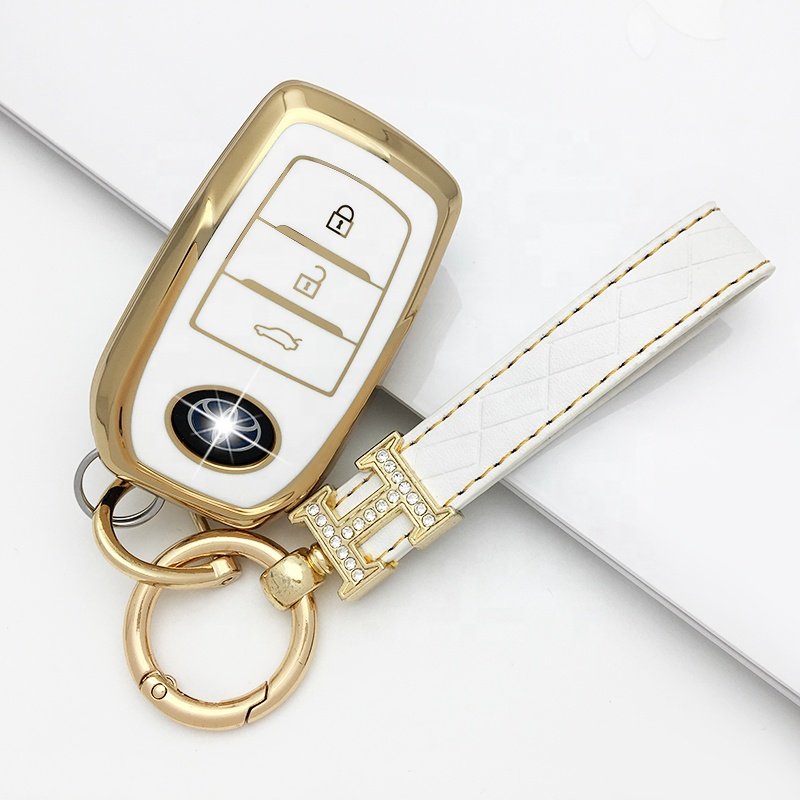 Hot Selling Custom Plastic Car Key Case Shell Fashion TPU Leather Car Key Cover for Toyota