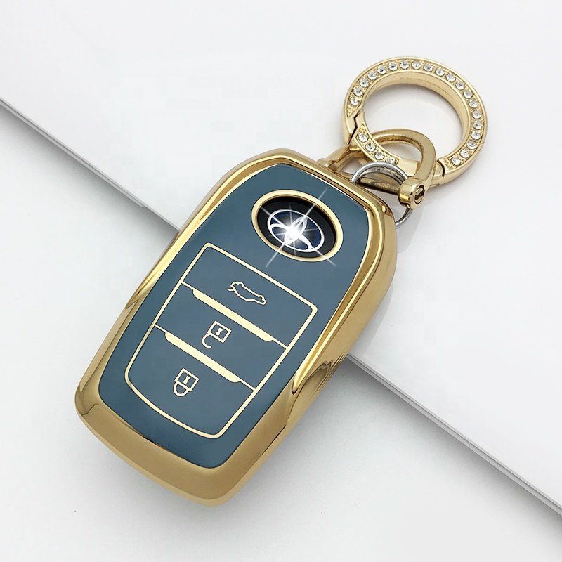 Hot Selling Custom Plastic Car Key Case Shell Fashion TPU Leather Car Key Cover for Toyota