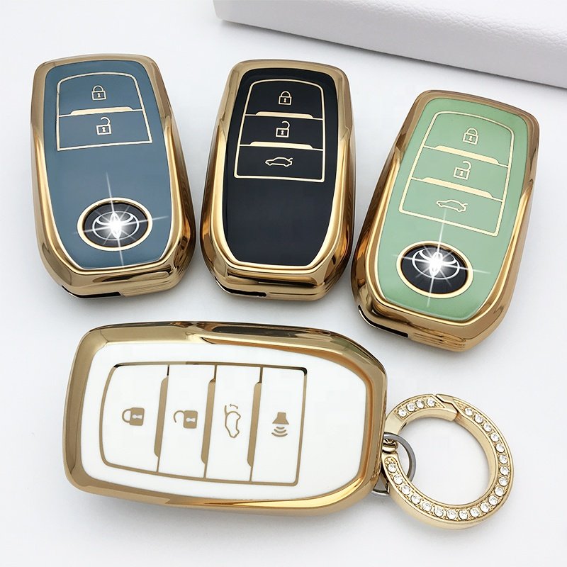 Hot Selling Custom Plastic Car Key Case Shell Fashion TPU Leather Car Key Cover for Toyota