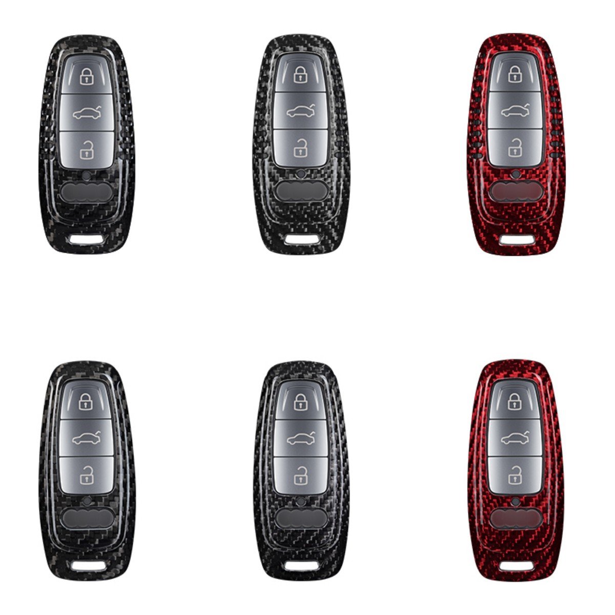 Car Key Case Cover For Audi A6 A7 A8 Carbon Fiber Car Key Case Car Interior Accessories T-carbon Key Cover Factory Sales