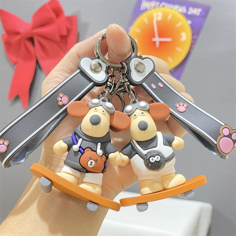 Wholesale Cartoon Rubber Keychain cute PVC Keychain Pendant Bag Car Key chain Accessories