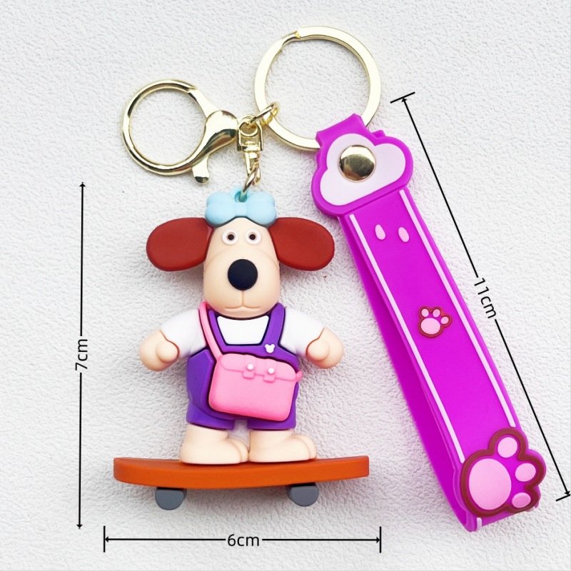 Wholesale Cartoon Rubber Keychain cute PVC Keychain Pendant Bag Car Key chain Accessories