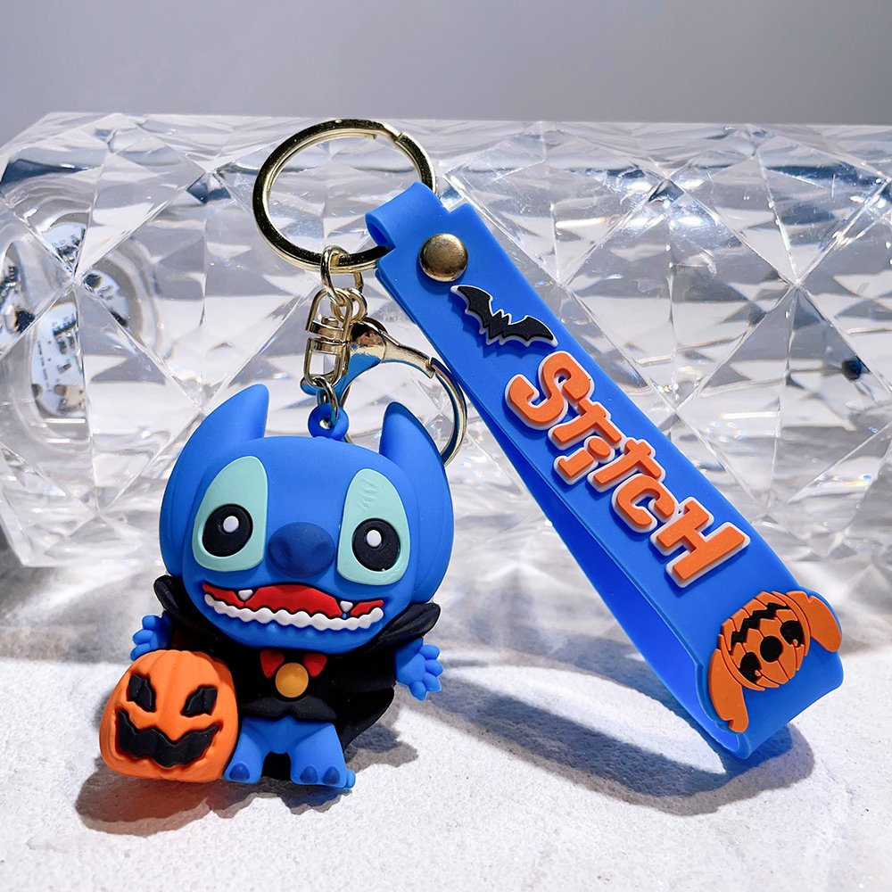 New Design Decoration Anime Key Chain Stitch Car Bag Decoration Key Ring Promotional Gift Rubber Keychain LC019