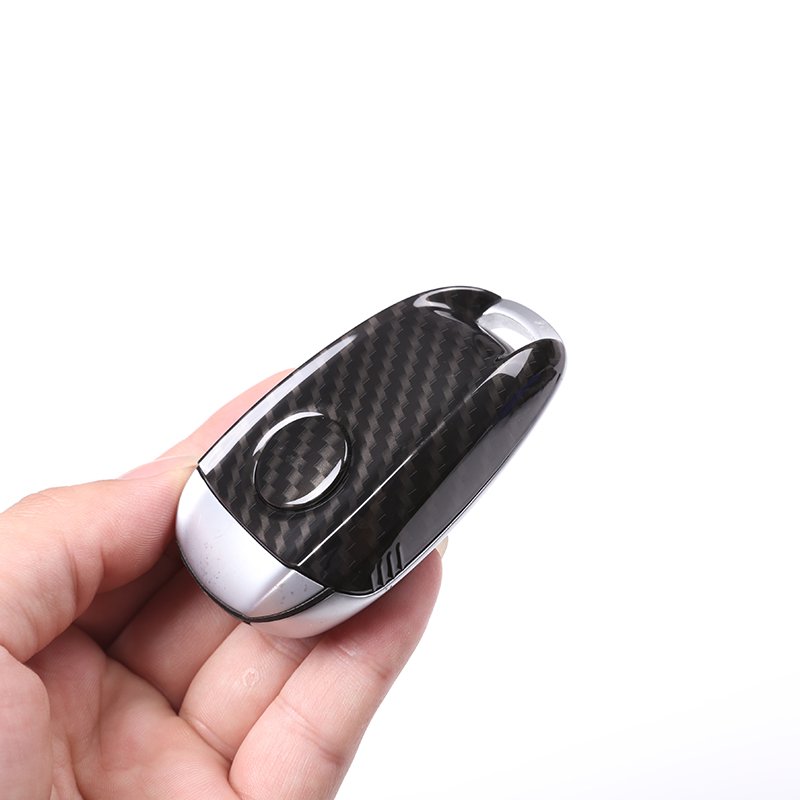 Carbon Fiber Style ABS Plastic Key Cover Trim For Alfa Romeo Giulia Stelvio 2017 2018 Car Accessories Parts