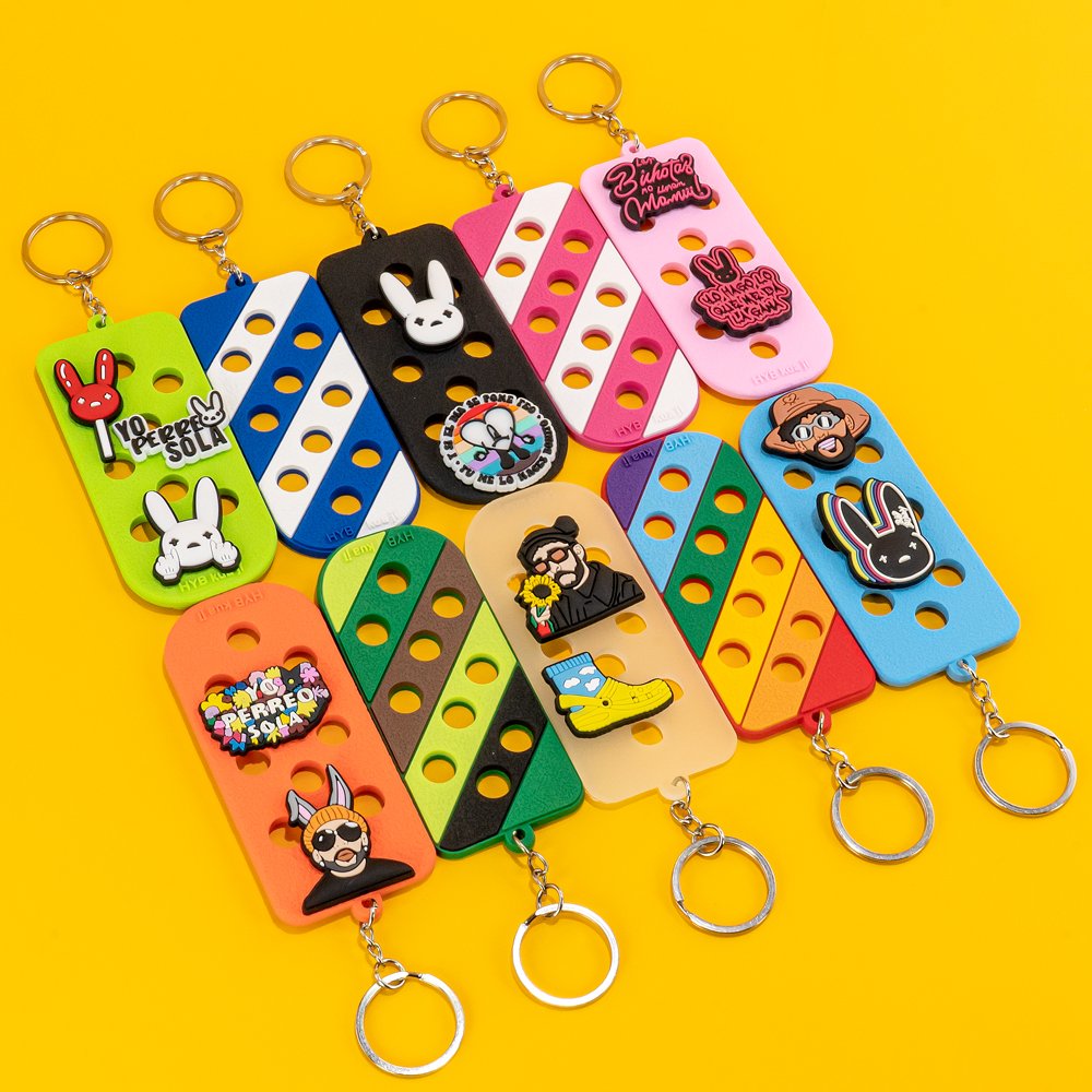 New design PVC keychain 1 shoe charm can be installed on the key ring fit car keys charms bag trinket wholesale custom