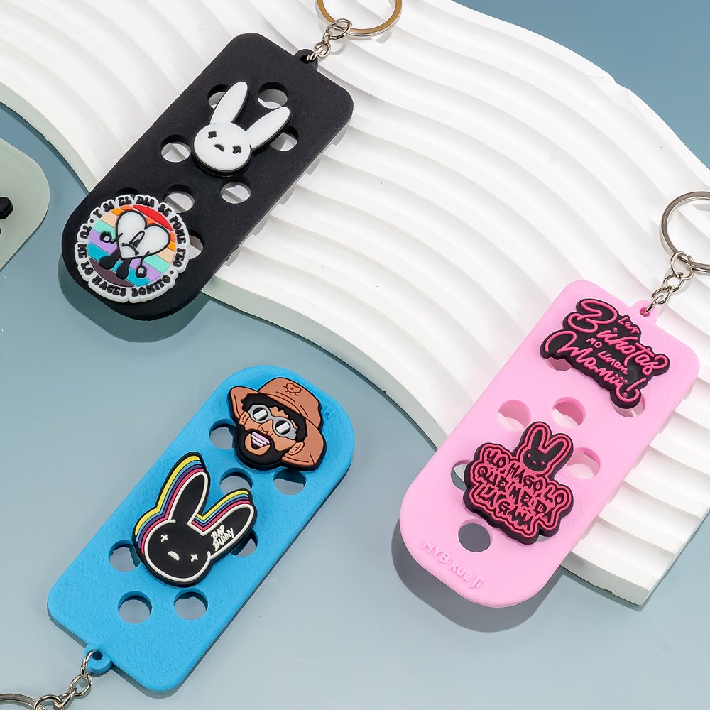 New design PVC keychain 1 shoe charm can be installed on the key ring fit car keys charms bag trinket wholesale custom