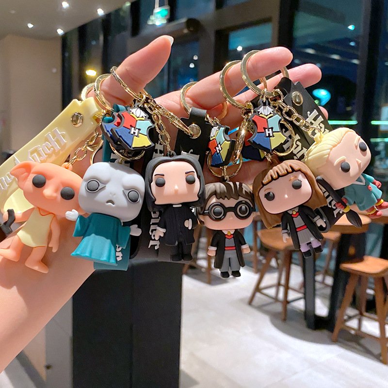 Custom 3D Doll Cartoon Harry Keychain Newest Silicone Key Chain Promotional Gift Car Key Pendant Backpack Accessories
