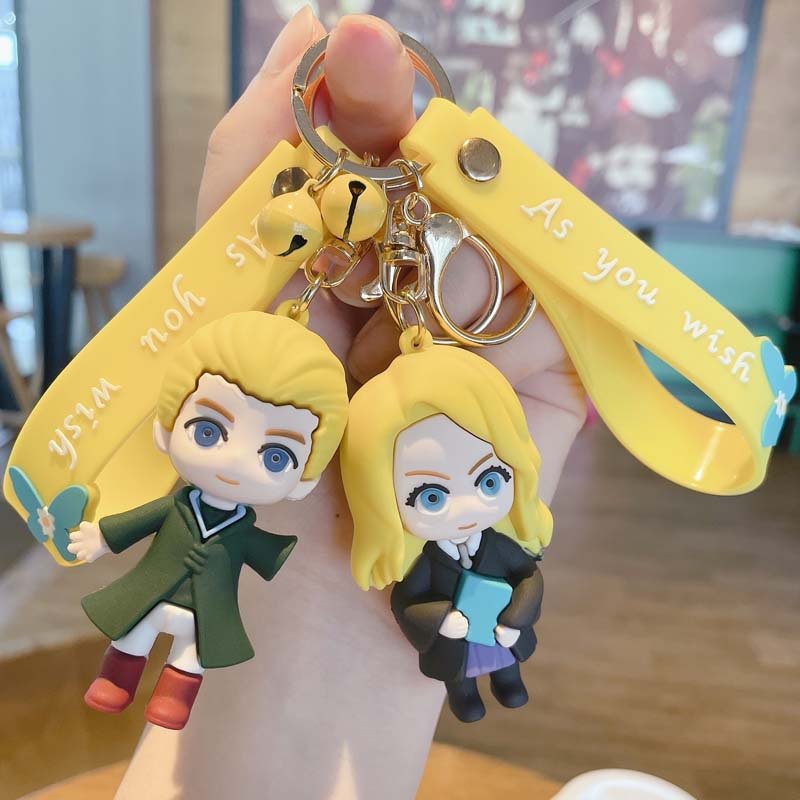 Custom 3D Doll Cartoon Harry Keychain Newest Silicone Key Chain Promotional Gift Car Key Pendant Backpack Accessories