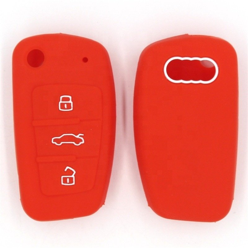 For Audi A4 Fob Wallet With Car Brand Logo Promotional OEM Low Price Silicone Car Key Cover Case