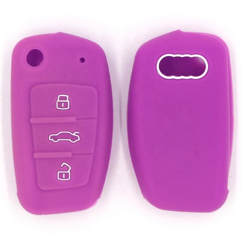 For Audi A4 Fob Wallet With Car Brand Logo Promotional OEM Low Price Silicone Car Key Cover Case