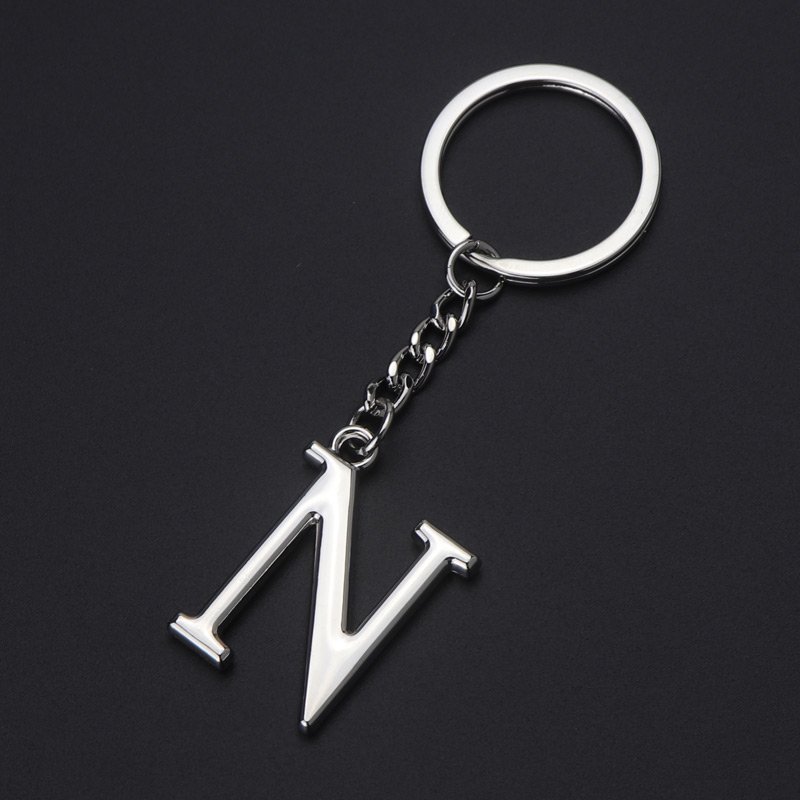 High Quality Stainless Steel Key Chain For Women Men 26 Letters Pendants A-Z Alphabet Charms Jewelry Gifts initial keychains