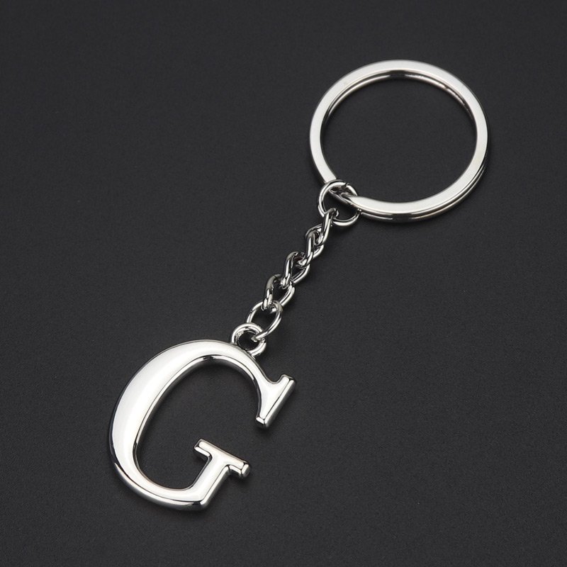 High Quality Stainless Steel Key Chain For Women Men 26 Letters Pendants A-Z Alphabet Charms Jewelry Gifts initial keychains