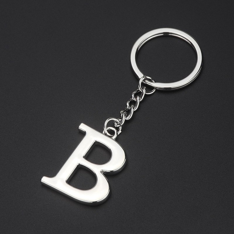 High Quality Stainless Steel Key Chain For Women Men 26 Letters Pendants A-Z Alphabet Charms Jewelry Gifts initial keychains