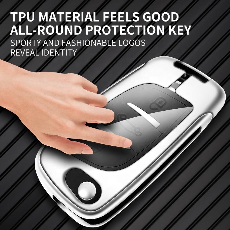 Leather Zinc Alloy Car Flip Key Case Cover For Peugeot Citroen C1 C2 C3 C4 C5 Ds3 Ds4 Ds5 Ds6 Car Custom Logo Auto Accessories