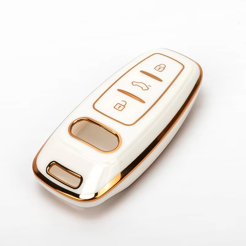 New style custom color waterproof Heat Resistant Smart 3 buttons TPU car key cover for Audi A6 A7 A8