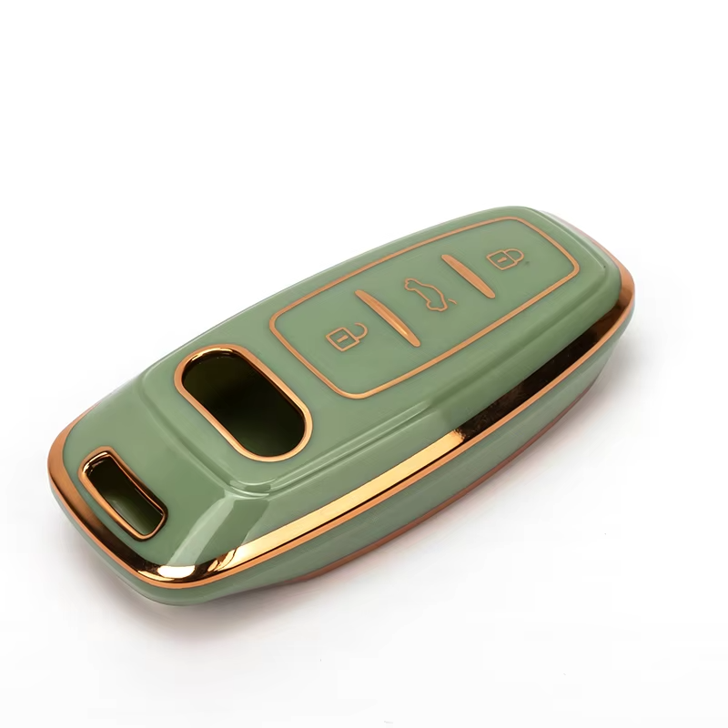 New style custom color waterproof Heat Resistant Smart 3 buttons TPU car key cover for Audi A6 A7 A8
