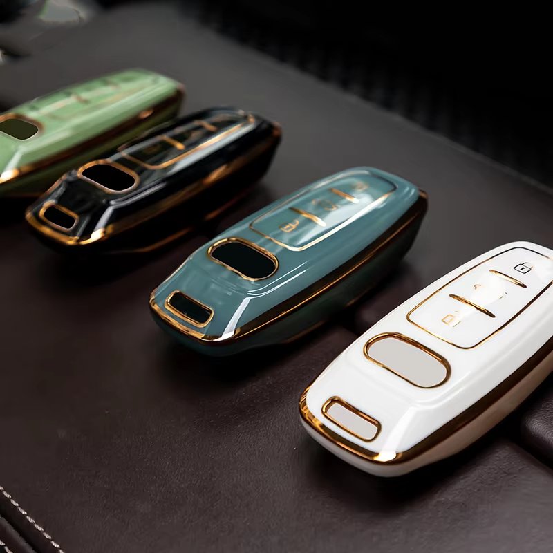 New style custom color waterproof Heat Resistant Smart 3 buttons TPU car key cover for Audi A6 A7 A8