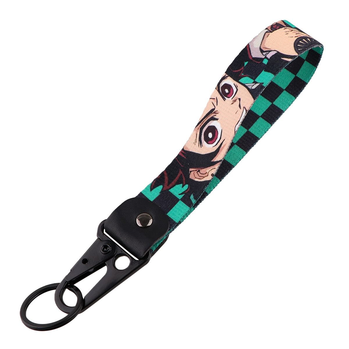 Small gift wholesale anime demon killer character Olecranon keychain pendant leather metal unique car fashion accessories