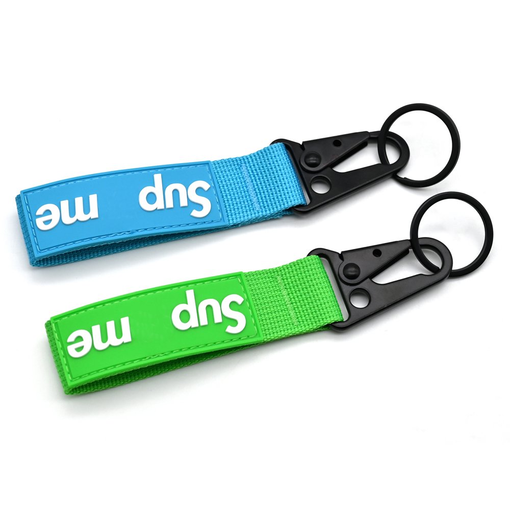 Hot selling Nylon Car Keychain For Car brands Olecranon Metal Key Ring Accessories With Logo