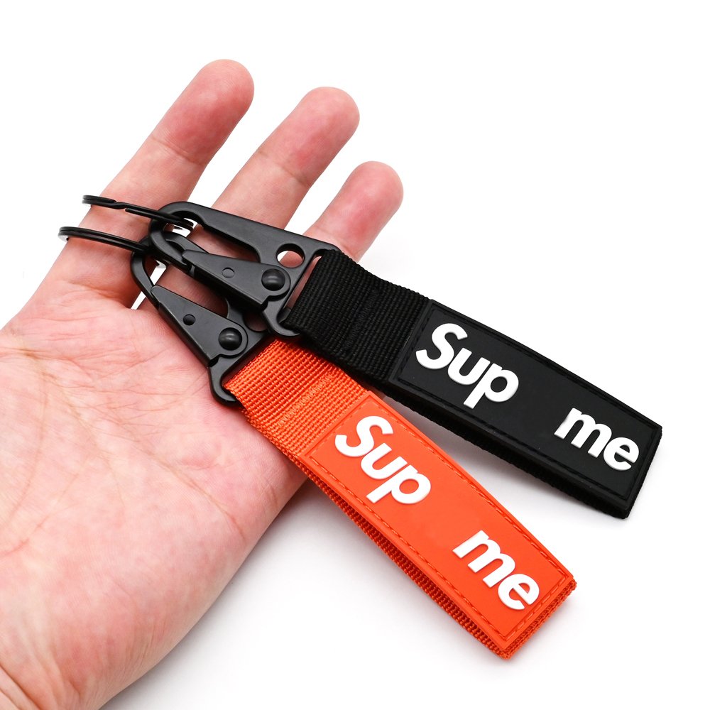 Hot selling Nylon Car Keychain For Car brands Olecranon Metal Key Ring Accessories With Logo