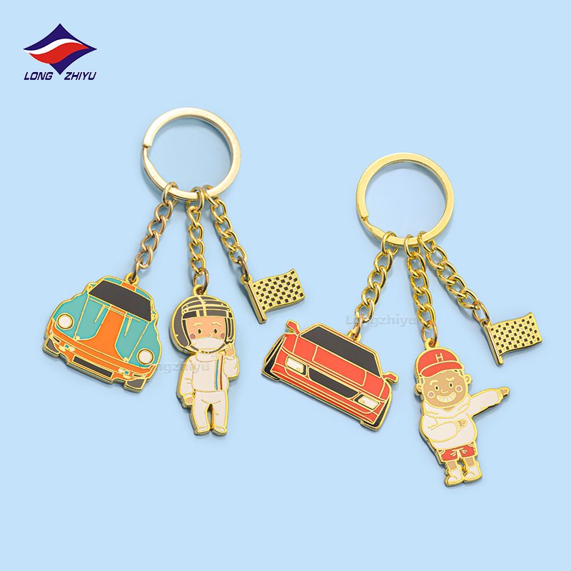 Longzhiyu 17 Years Maker Car Logo Keychain Custom Brand Metal Keyring 3D Full Metal Key Chain Souvenir Crafts Factory Wholesale
